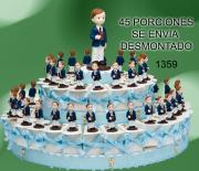 Tarta con 45 unidades niÑo comunion 