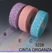 Rollo organza con flores