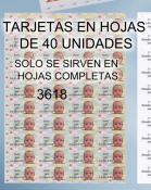 40 tarjetas grabadas 