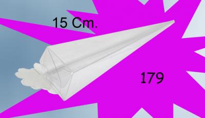 Caja forma cono 15 cm  