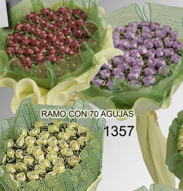 Ramos con 70 alfileres