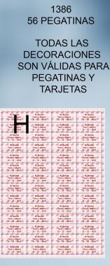 Hoja 68 pegatinas grabadas