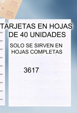 Hoja 40 tarjetas 