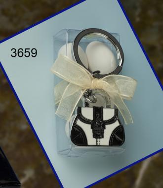 Llavero bolso con peladillas