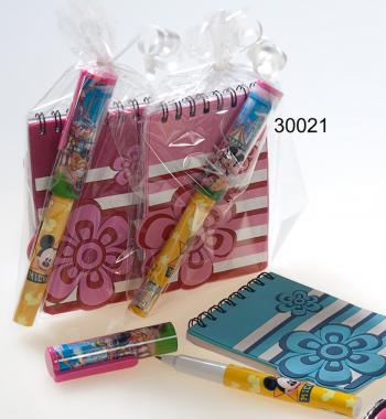 Libreta y boli infantil